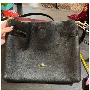 Coach Black Leather Shoulder Bag